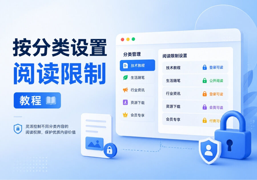 zibll子比主题按分类限制文章查看权限配置教程_子比